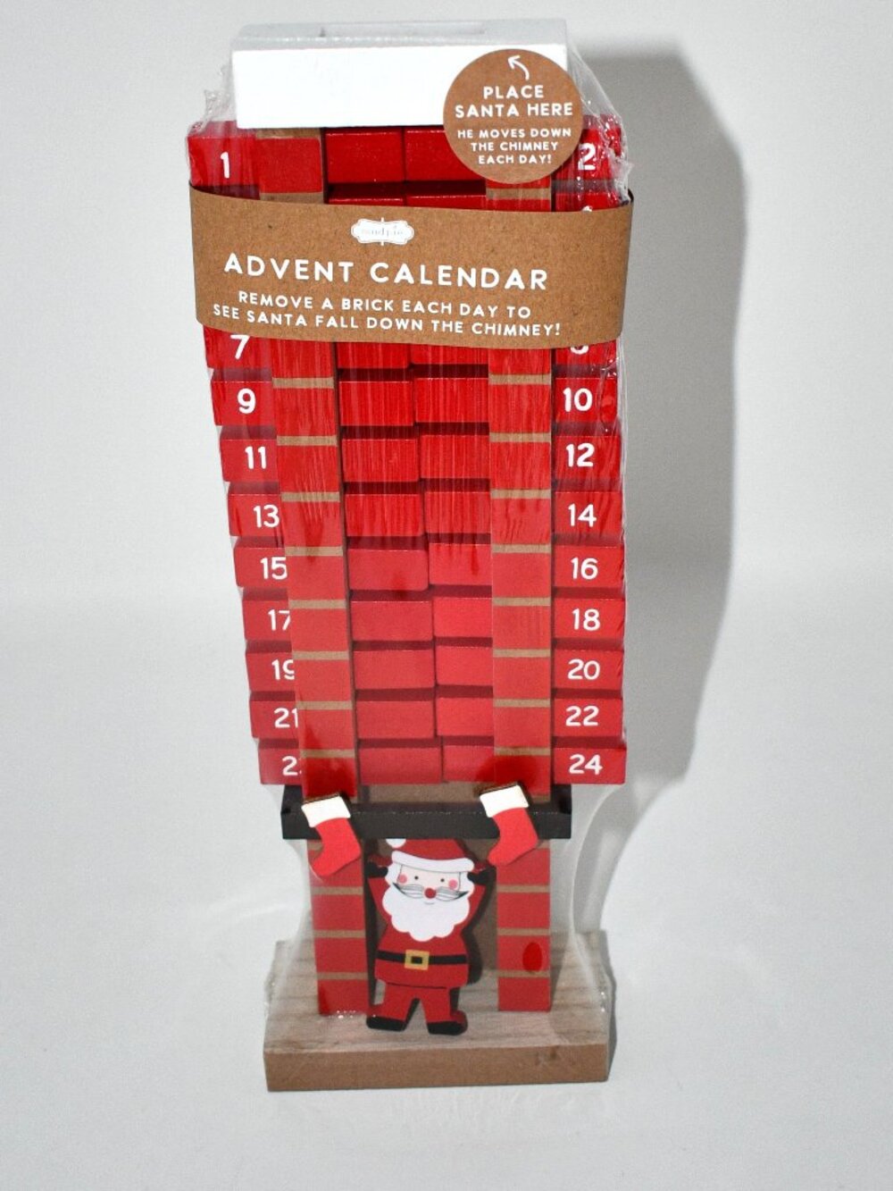Mud Pie Santa Chimney Advent Calendar #10820045 NWT